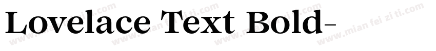 Lovelace Text Bold字体转换